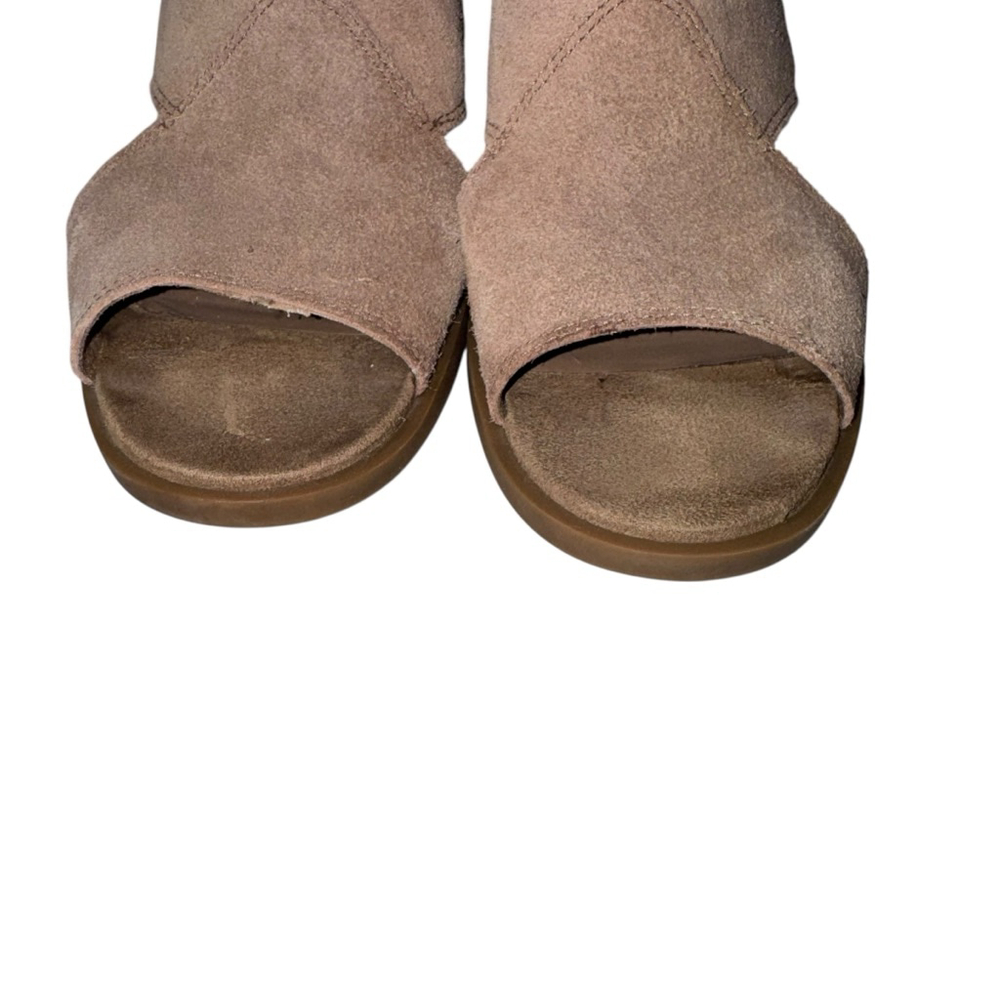 Koolaburra by UGG Kaiah Suede Block Heel Ankle Strap Sandals 8.5 Amphora - Picture 4 of 10
